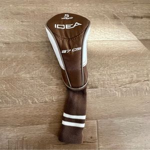 Adams‎ Golf Idea a7 OS #5 Hybrid golf club Head cover Brown/White